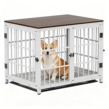 Amazon | BingoPaw 犬用ケージ 屋根付き 小型犬 中型犬 大型 白